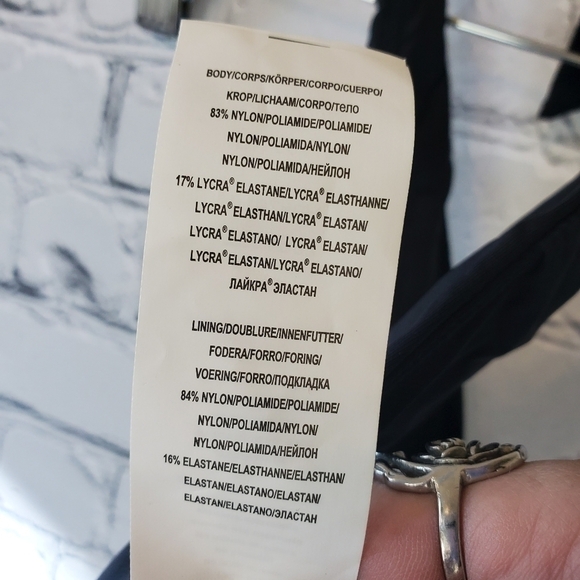 TRINA Turk Black Bikini Top sz 0 NWT - Picture 8 of 8